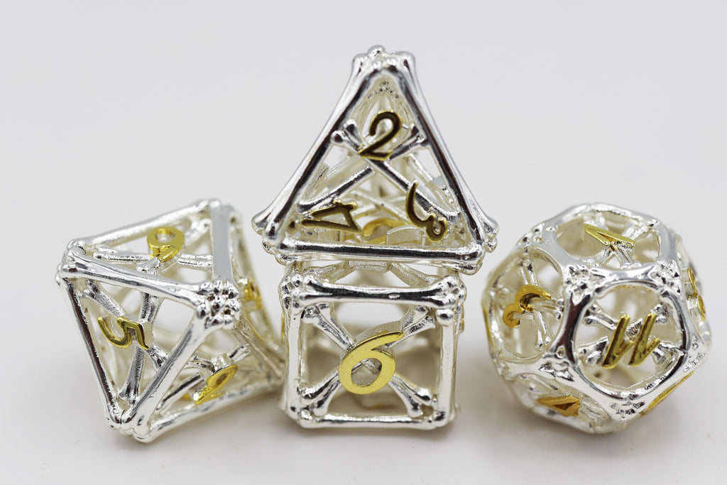 Holy Bones - Hollow Metal RPG Dice Set