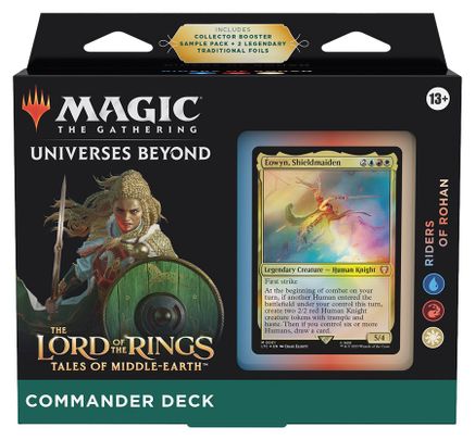 mtg universes beyond lord of the rings commander deck MtG: - Tales of Middle-Earth 1 reference card Warnhinweise Not suitable for children under 36 months Risk of injury from sharp Contents Of MTG The Lord