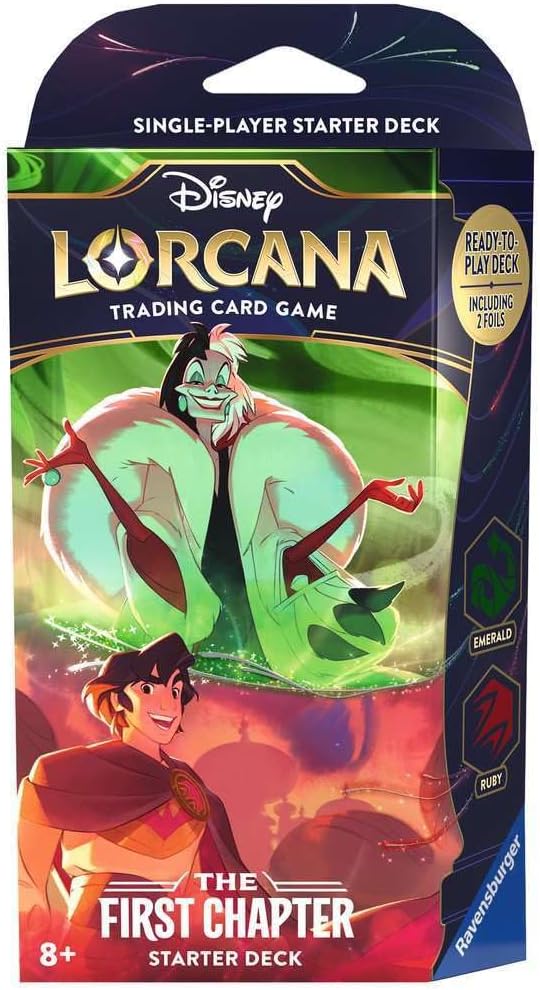starter deck disney lorcana Lorcana: First Chapter Emerald & Ruby Starter Deck — Game Haven
