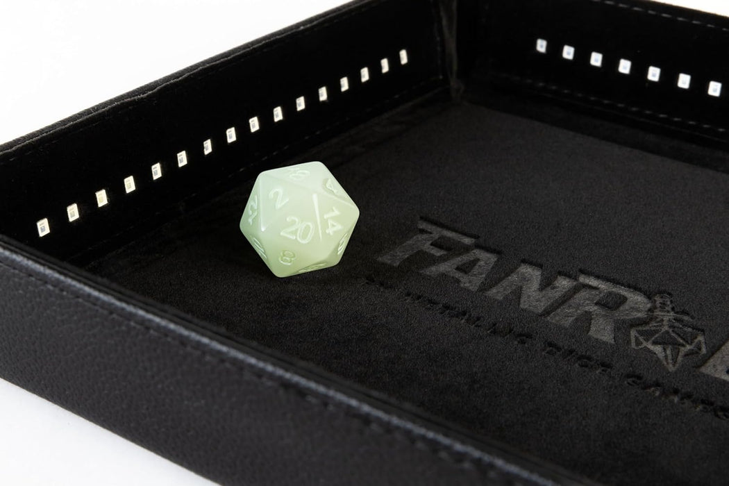 Folding Dice Tray: Blacklight & d20: Black