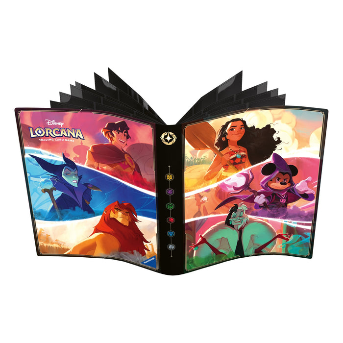 Disney Lorcana: Shimmering Skies Portfolio(Aladdin, Malificent, Simba, Moana, Mickey, Cruella De Vil)