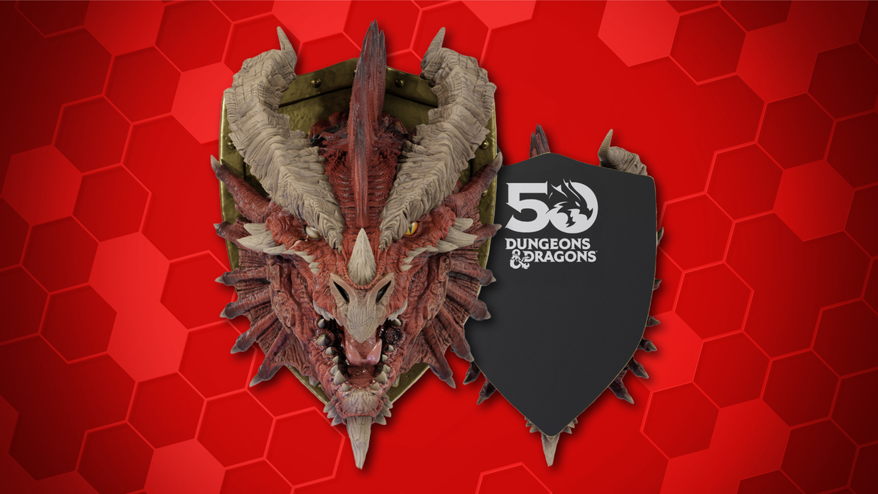 Dungeons & Dragons: Replicas of the Realms - Ancient Red Dragon Trophy Plaque, Limited Edition 50th Anniversary