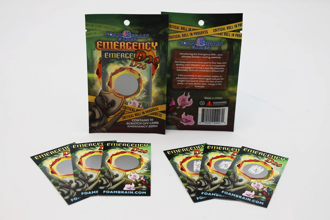 Emergency D20 Scratch Off Card (Pack of 10 cards)