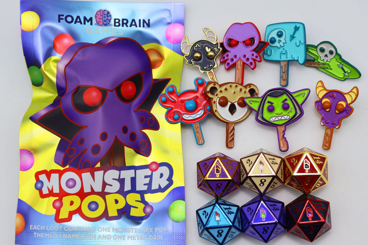 Foam Brain Games - Plastic and Metal RPG Dice, Enamel Pins, and more!