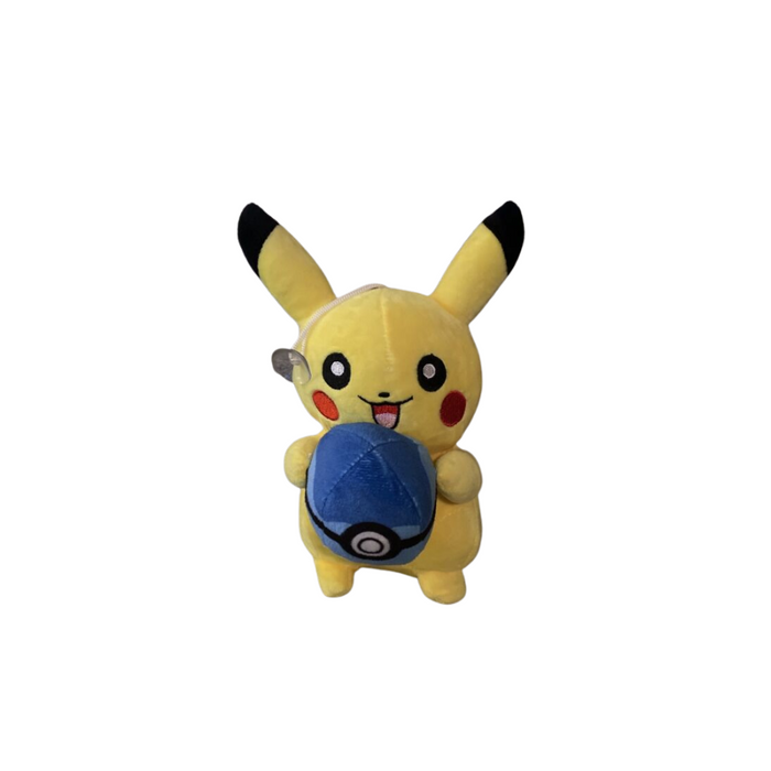 Pikachu Holding Light Blue Pokeball