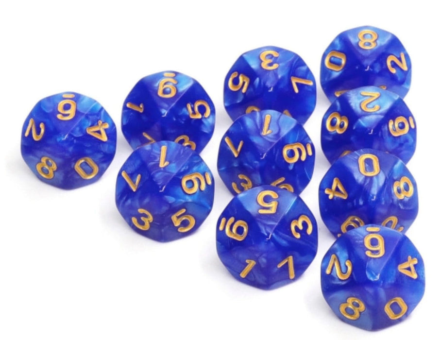 10 piece D10's - Blue Pearl