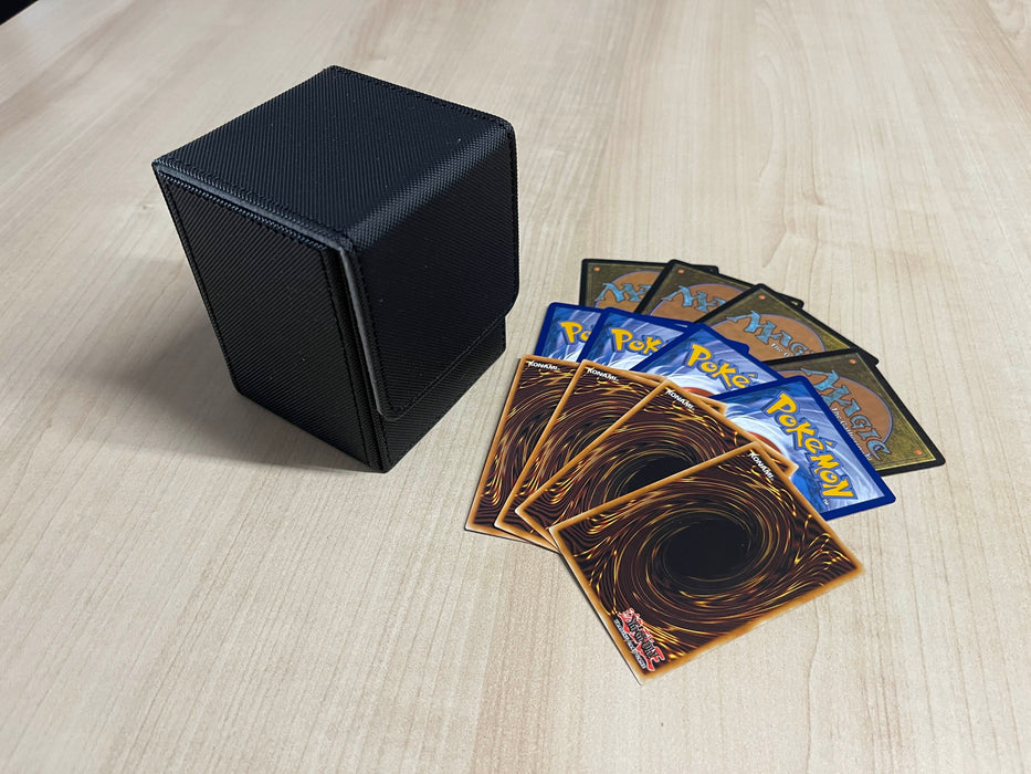 Top load 100 count sleeved card Deck Box (Licorice Black)