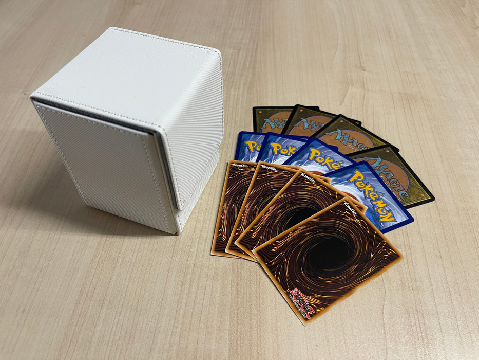 Top load 100 count sleeved card Deck Box (White Snow)