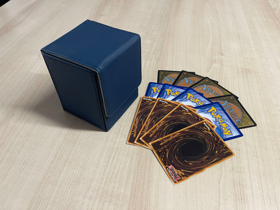 Top load 100 count sleeved card Deck Box (Navy Blue)