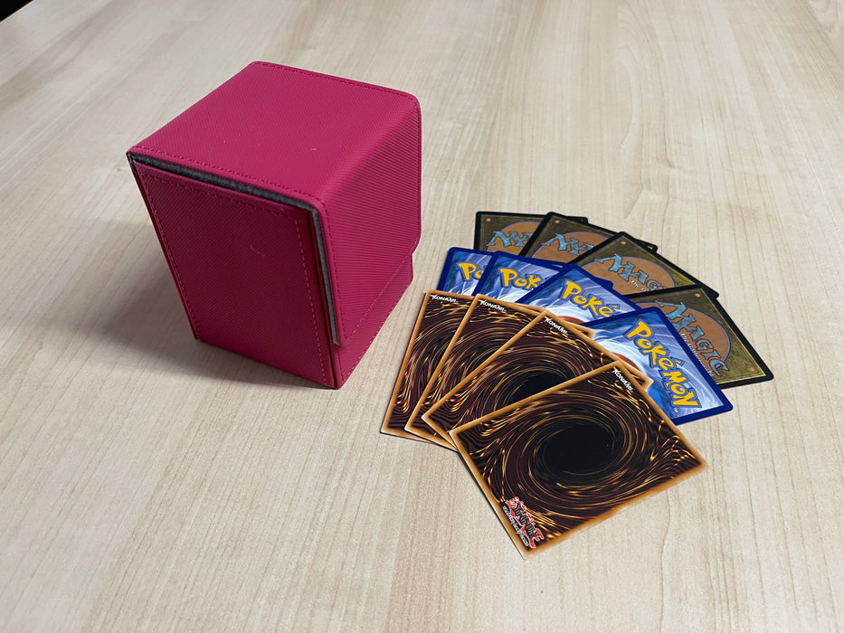 Top load 100 count sleeved card Deck Box (Hot Pink)