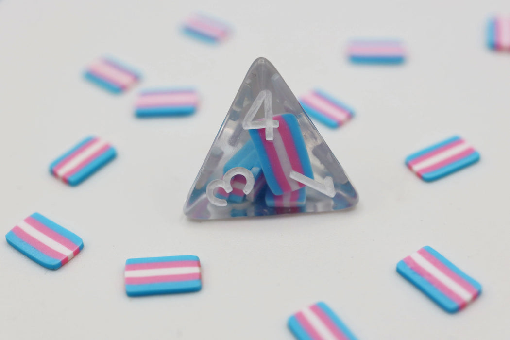 Transgender Flag RPG Dice Set