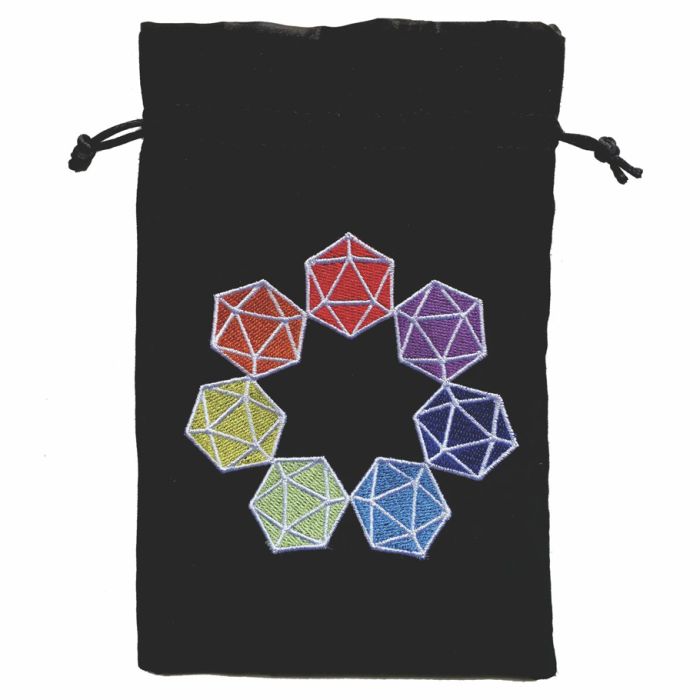 Dice Bag: Rainbow d20