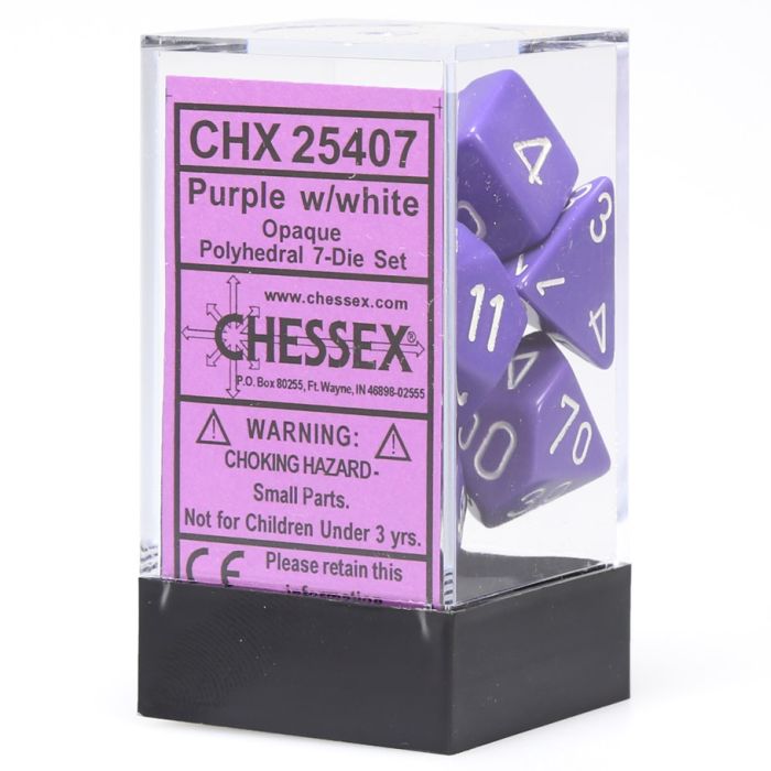 7-Set Cube Opaque Purple with White