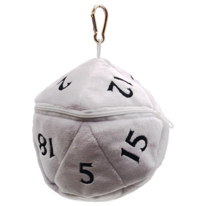 Dice Bag: d20 Plush: White