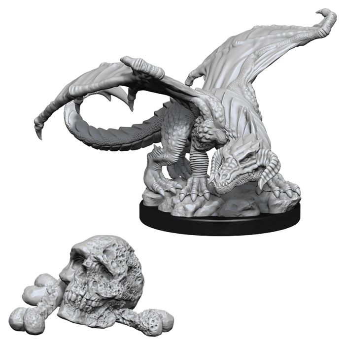 D&D: Nolzur's Marvelous Minis: Black Dragon Wyrmling W10 (Unpainted)