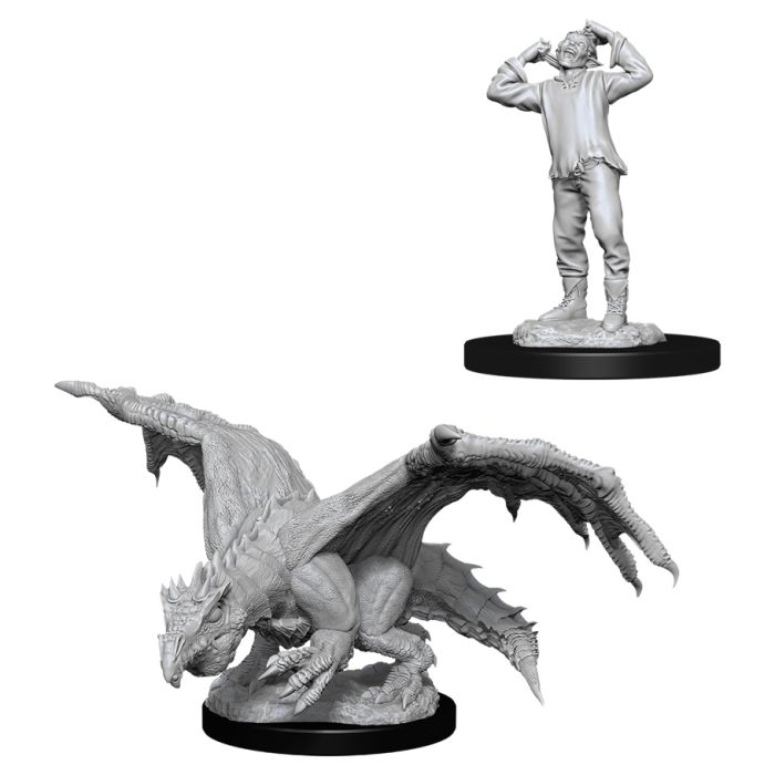 Nolzur's Marvelous Minis: Green Dragon Wyrmling / Afflicted Elf